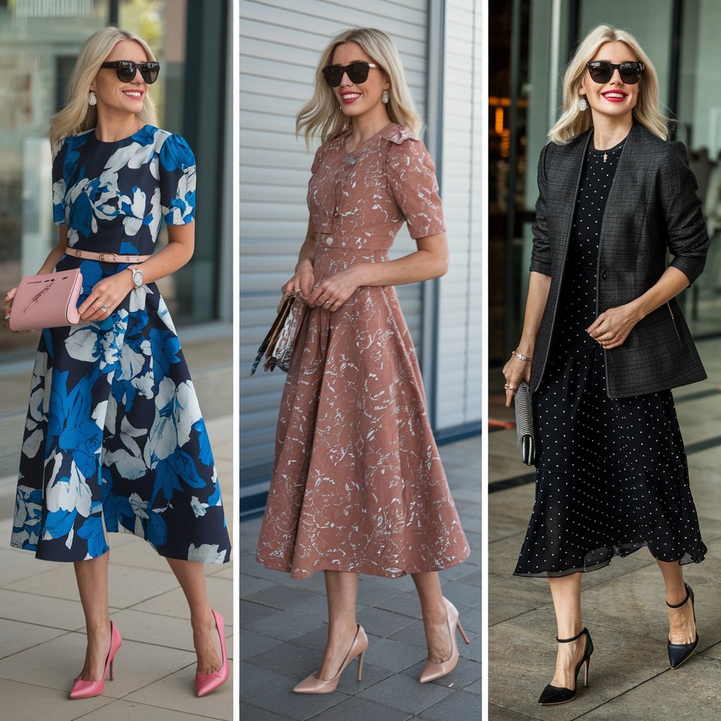 Look de jour et de soirée transformé grâce aux Accessoires, illustrant comment changer de style avec une même robe